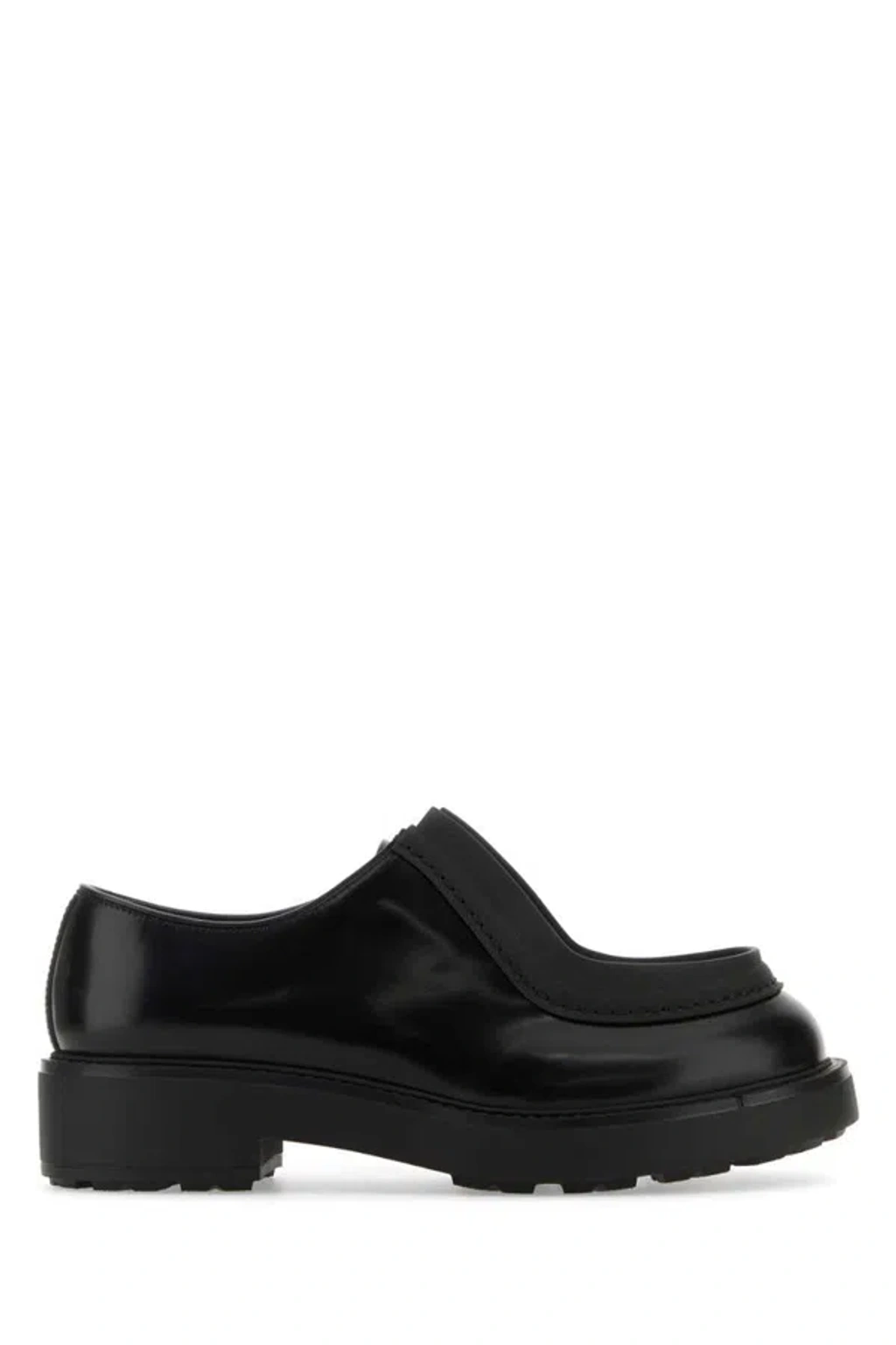Prada Opaque Brushed Leather Lace-up Shoes In Black | ModeSens Prada Opaque Brushed Leather Lace-up Shoes In Black | ModeSens