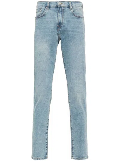 Shop Ps By Paul Smith Ps Paul Smith Tapered Fit Denim Jeans In Clear Blue