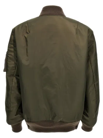 Shop Sacai Nylon Reversible Bomber Jacket In Green