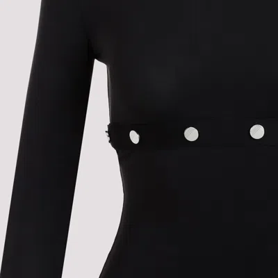Shop Attico The  Asymmetric Midi Dress With Detachable Panels In Black