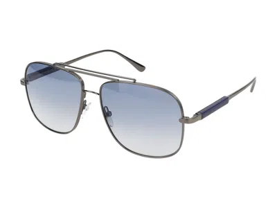 Shop Tom Ford Sunglasses In Dark Ruthenium Luc/blue Grad