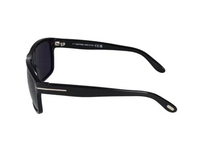 Shop Tom Ford Sunglasses In Glossy Black/smoke Polar