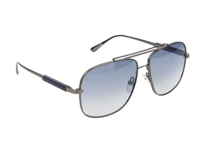 Shop Tom Ford Sunglasses In Dark Ruthenium Luc/blue Grad