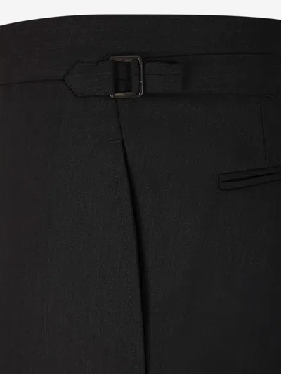 Shop Tom Ford Wool Suit In Dark Grey