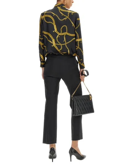 Shop Versace Pants "medusa" In Black