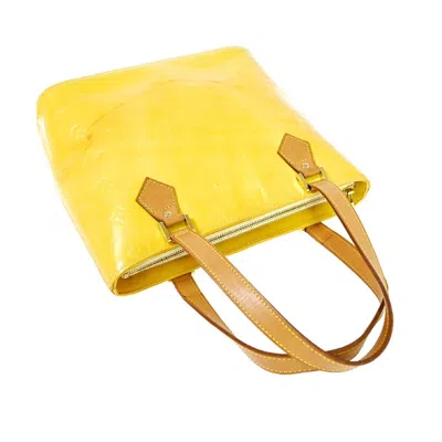 Pre-owned Louis Vuitton Houston Yellow Patent Leather Shoulder Bag ()