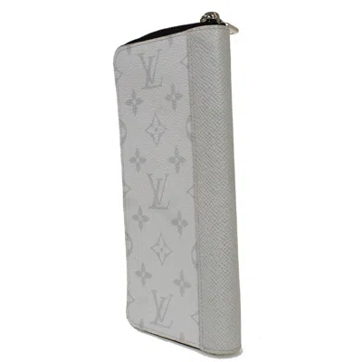 Pre-owned Louis Vuitton Zippy Wallet Vertical White Leather Wallet  ()