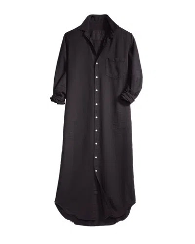 Shop Frank And Eileen Rory Maxi Shirtdress Blackout