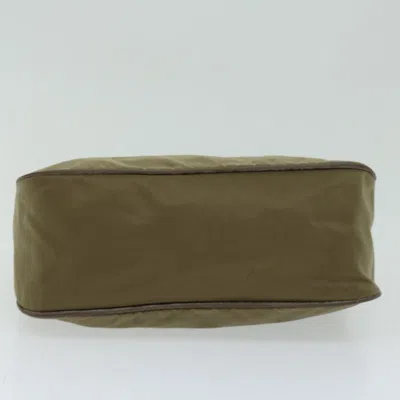 Shop Prada Tessuto Brown Synthetic Shoulder Bag ()