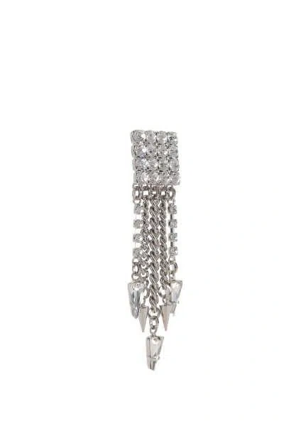 Shop Alessandra Rich Bijoux In Crystal+silver