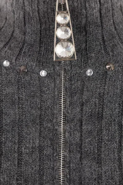 Shop Alessandra Rich Sweaters In Grey