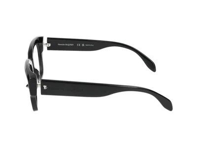 Shop Alexander Mcqueen Eyeglasses In Black Black Transparent