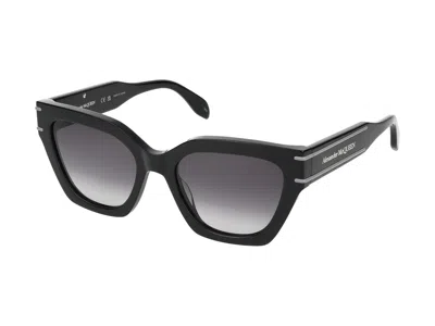 Shop Alexander Mcqueen Sunglasses In Black Black Grey