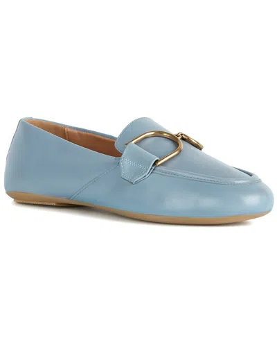 Shop Geox Palmaria Leather Moccasin In Blue