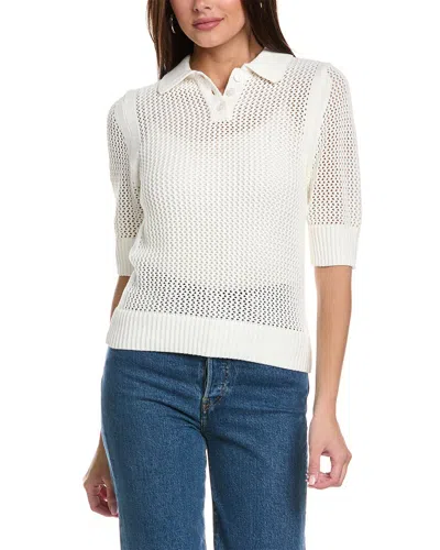 Shop Crystal Kobe Polo Sweater In White