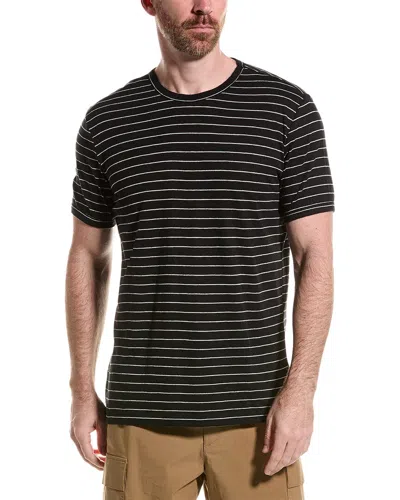 Shop Slate & Stone Linen-blend T-shirt In Black