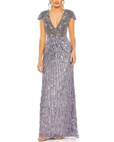 Shop Mac Duggal Gown In Grey