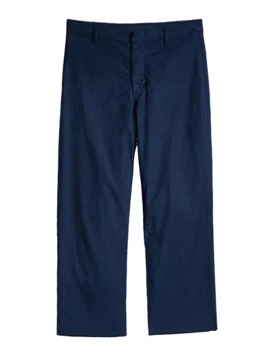 Shop Frank & Eileen Women's Kinsale Trouser Italian Performance Linen Pant In Navy In Blue