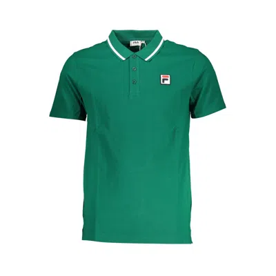 Shop Fila Cotton Polo Men's Shirt In Green