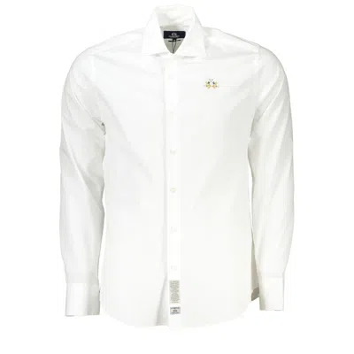 Shop La Martina Cotton Men's Shirt In White
