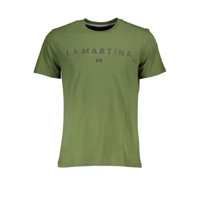 Shop La Martina Cotton Men's T-shirt In Green