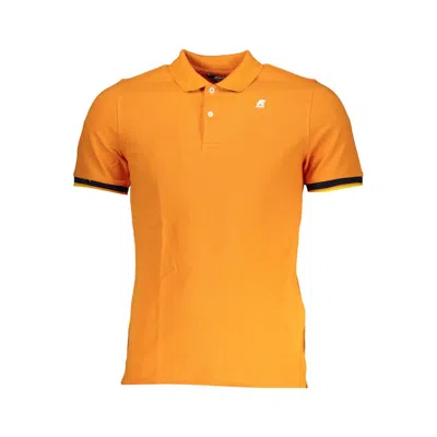 Shop K-way Cotton Polo Men's Shirt In Orange