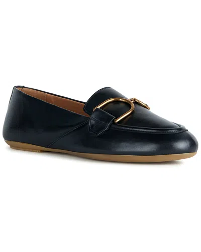 Shop Geox Palmaria Leather Moccasin In Black