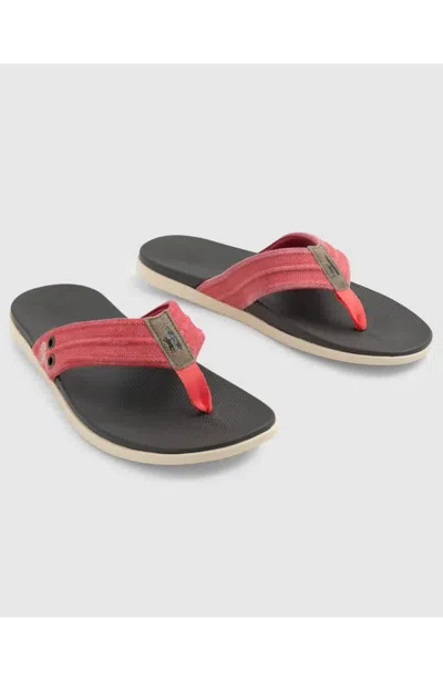 Johnnie-o Men's Portside Sandal In Malibu Red In Multi