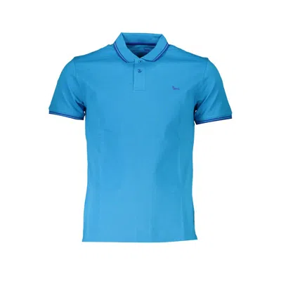 Shop Harmont & Blaine Cotton Polo Men's Shirt In Blue