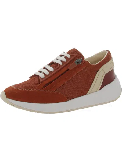 Shop Franco Sarto Imperial Womens Leather Chunky Casual And Fashion Sneakers In Orange