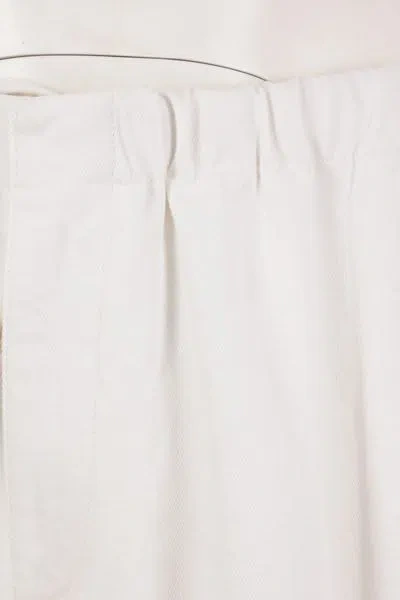 Jil Sander Mid-rise Straight-leg Trousers In White