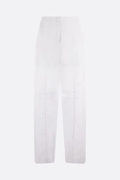 Shop Jil Sander Trousers In Optic White
