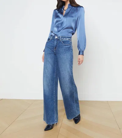 Shop L Agence Alicent Jeans In Blue