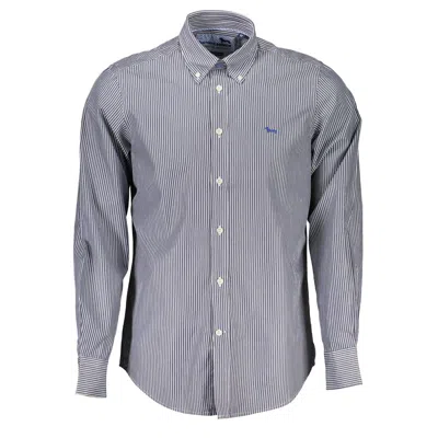 Shop Harmont & Blaine Cotton Men's Shirt In Blue