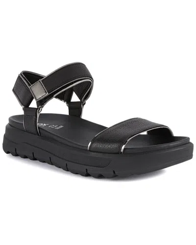 Shop Geox Xand Leather Sandal In Black
