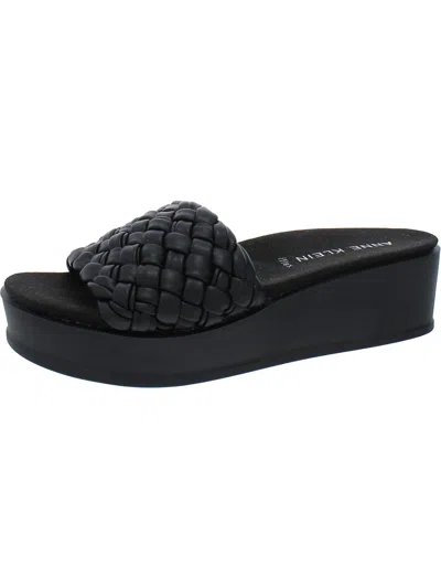 Shop Anne Klein Womens Slip On Platform Sandals In Black