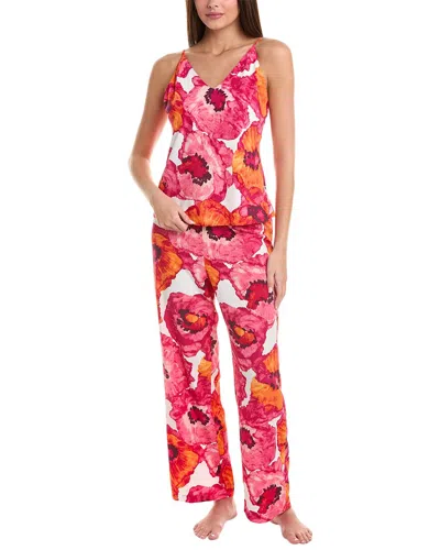Shop Natori 2pc Poppy Pajama Set In Pink