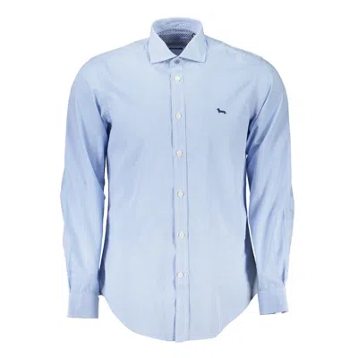 Shop Harmont & Blaine Cotton Men's Shirt In Blue