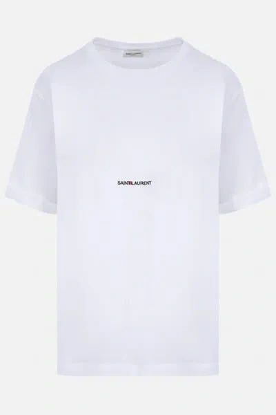 Shop Saint Laurent T-shirts And Polos In White