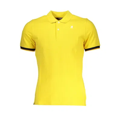 Shop K-way Cotton Polo Men's Shirt In Yellow