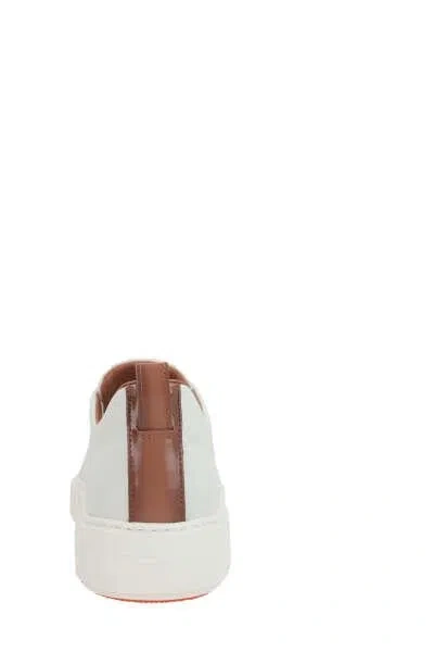 Santoni Leather Low-top Sneakers In White