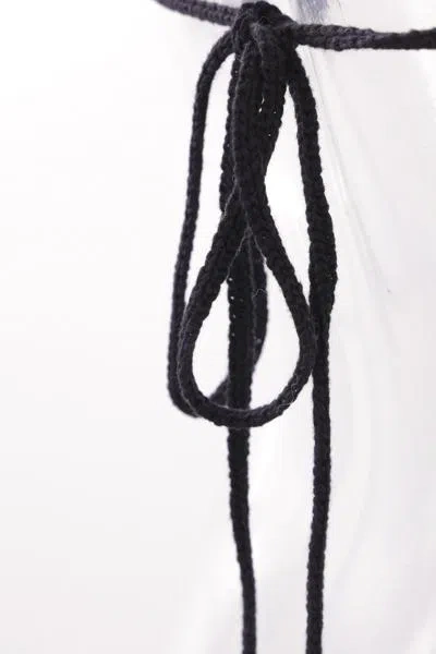 Self-portrait Crochet-knit Bikini Bottoms In Black