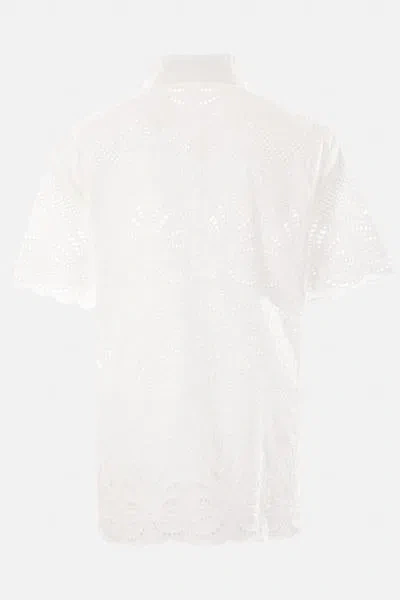 Shop Self-portrait Self Portrait Shirts In White