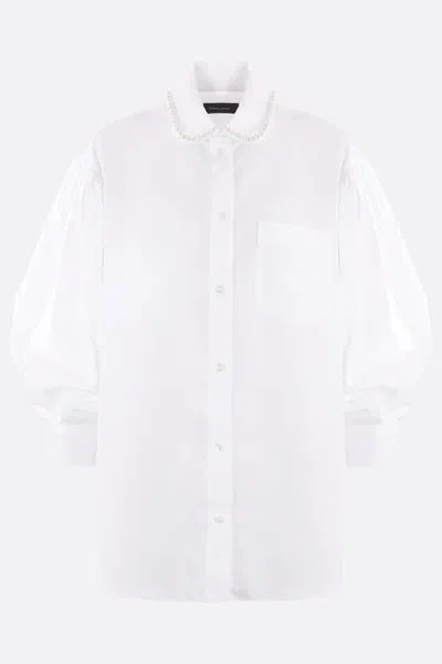 Shop Simone Rocha Shirts In White+pearl