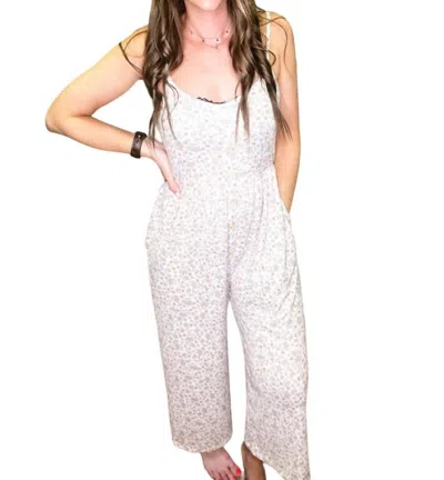 Shop Lovely Melody Summer Jumpsuit In Cream In White