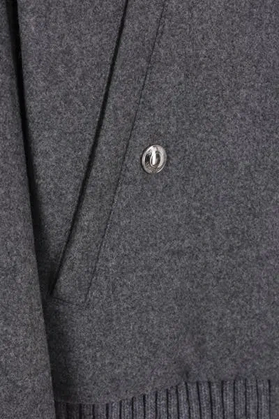 Shop Thom Browne Coats In Med Grey