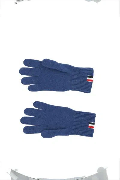 Shop Thom Browne Gloves In Blue