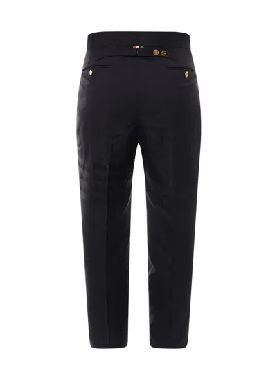 Shop Thom Browne Wool Tailored Trousers In Blue