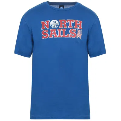 Shop North Sails Cotton Men's T-shirt In Blue