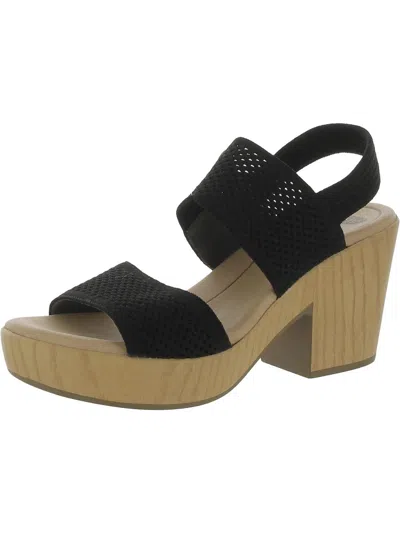 Shop Dr. Scholl's Shoes Becca Womens Open Toe Platform Slingback Heels In Black
